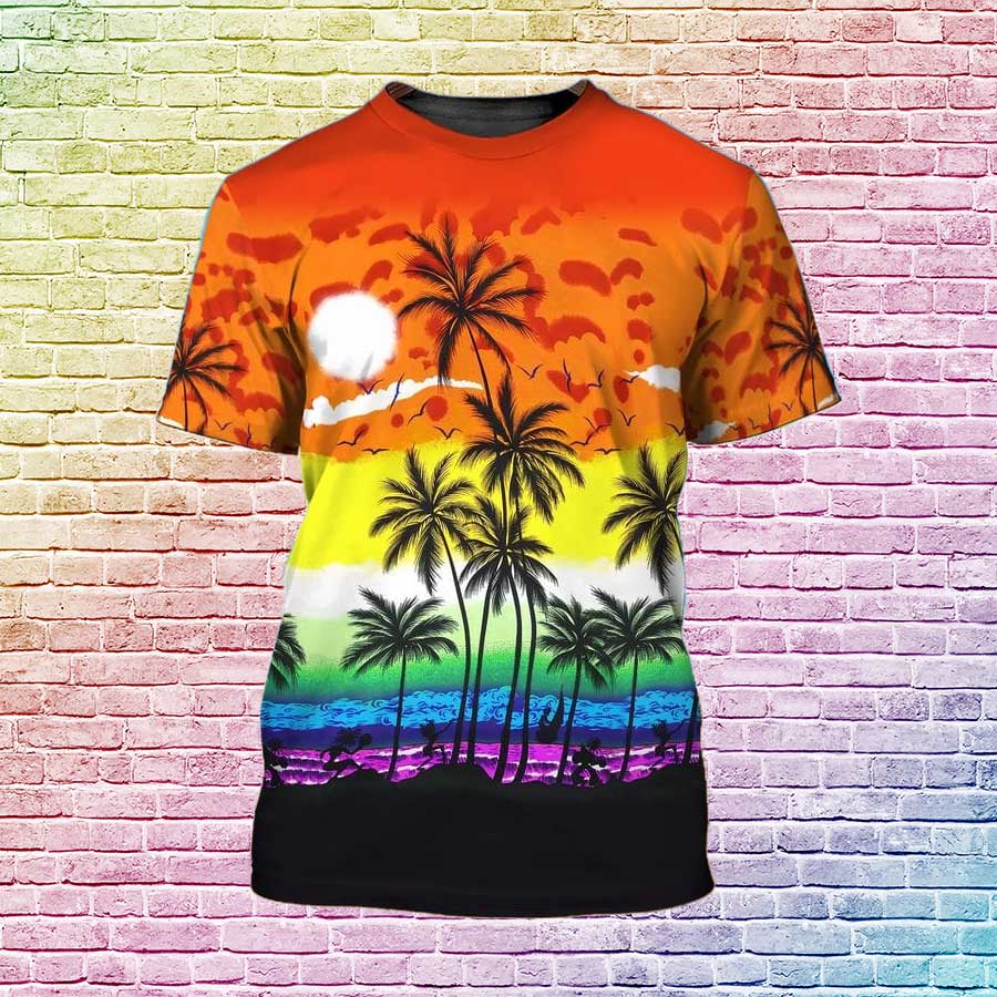 Lgbtq T Shirts Designs Beach, Gaymer Shirt, Gay Birthday Gifts, Lesbian Couple Christmas Gifts LO0805