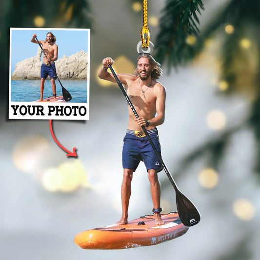 Custom Photo Ornament Gift For Player Surfboard - Personalized Photo Ornament Gift For Surfboard Lovers OO1773