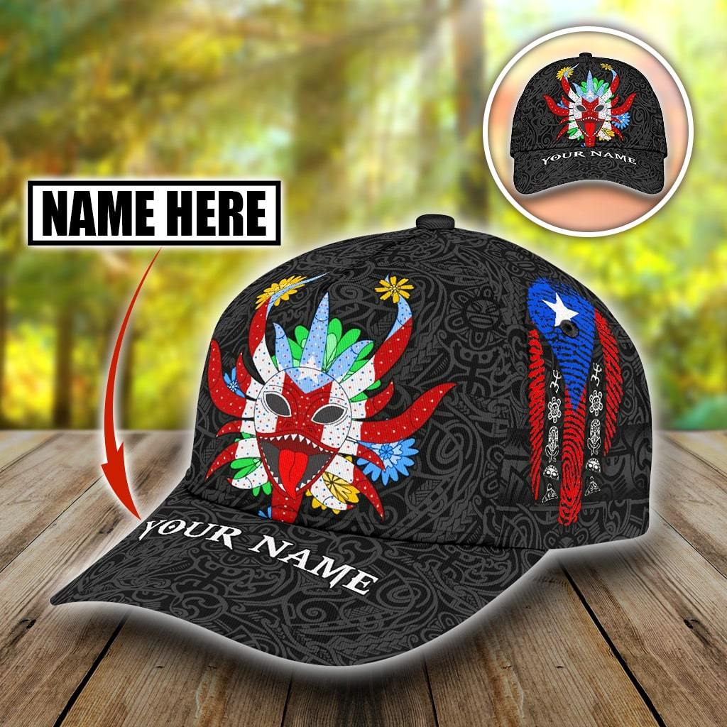 Personalized 3D all over Printed Puerto Rico Cap Hat, Puerto Rico Hat, Puerto Rican Gifts CO0151