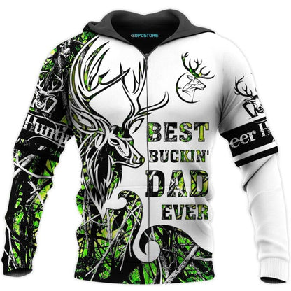 Best Buckin’ Dad Ever Deer Hunting 3D All Over Printed Shirts Sweater Hoodie Tanktop For Dad TO0102