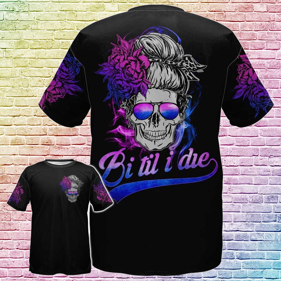 LGBT Bi Til I Die 3D All Over Printed Shirts For Lesbian Pride Month, Bisexual Gift LO0753