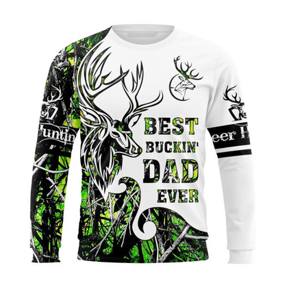 Best Buckin’ Dad Ever Deer Hunting 3D All Over Printed Shirts Sweater Hoodie Tanktop For Dad TO0102