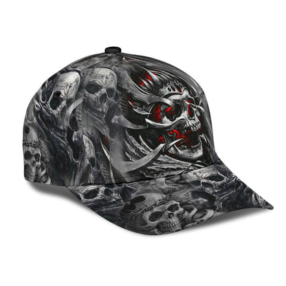 3D All Over Printed Baseball Cap With Skull, Skull Cap Hat For Men And Women CO0661