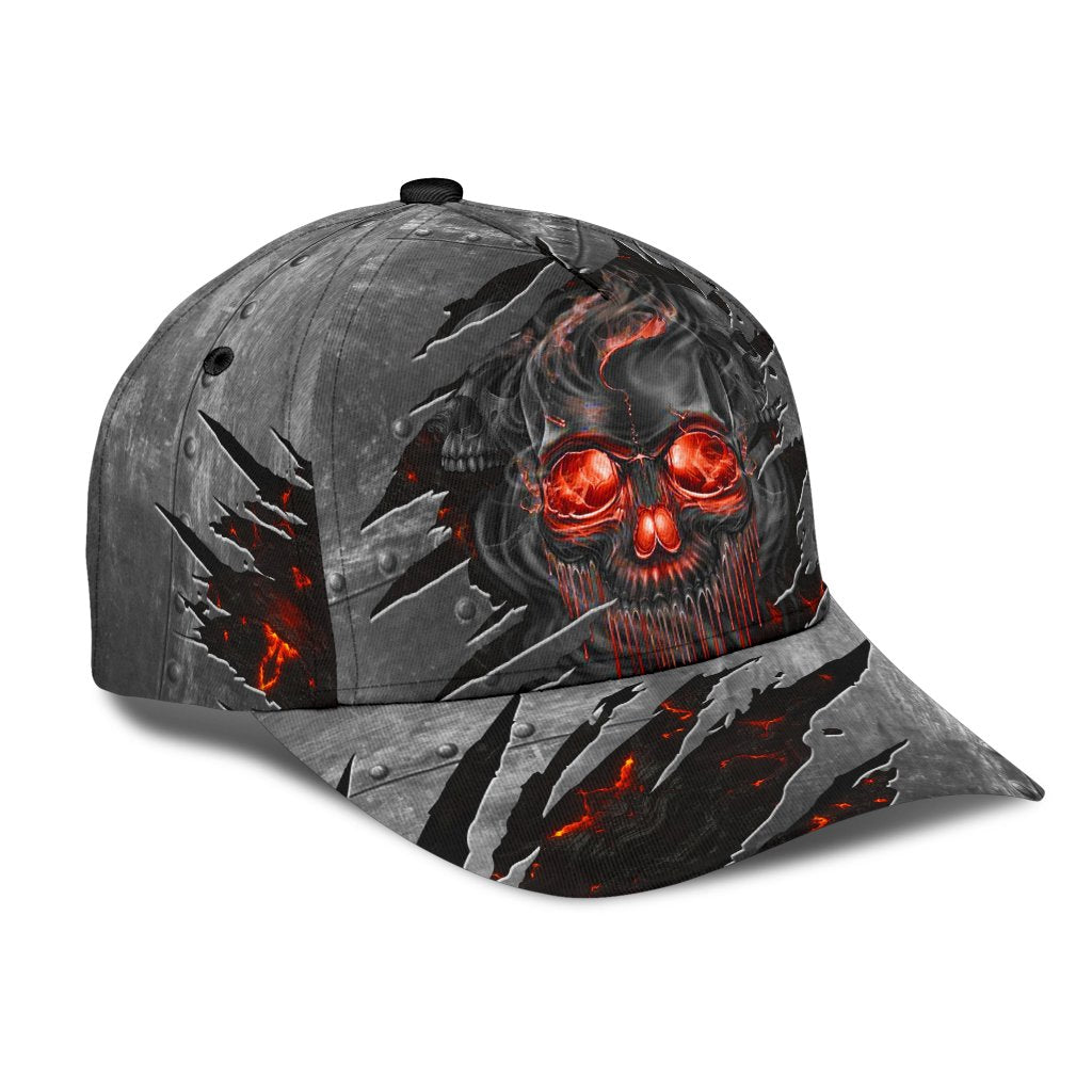 3D Red Skull On Cap Hat For Adult Summer Skull Cap Hat For Travel CO0658