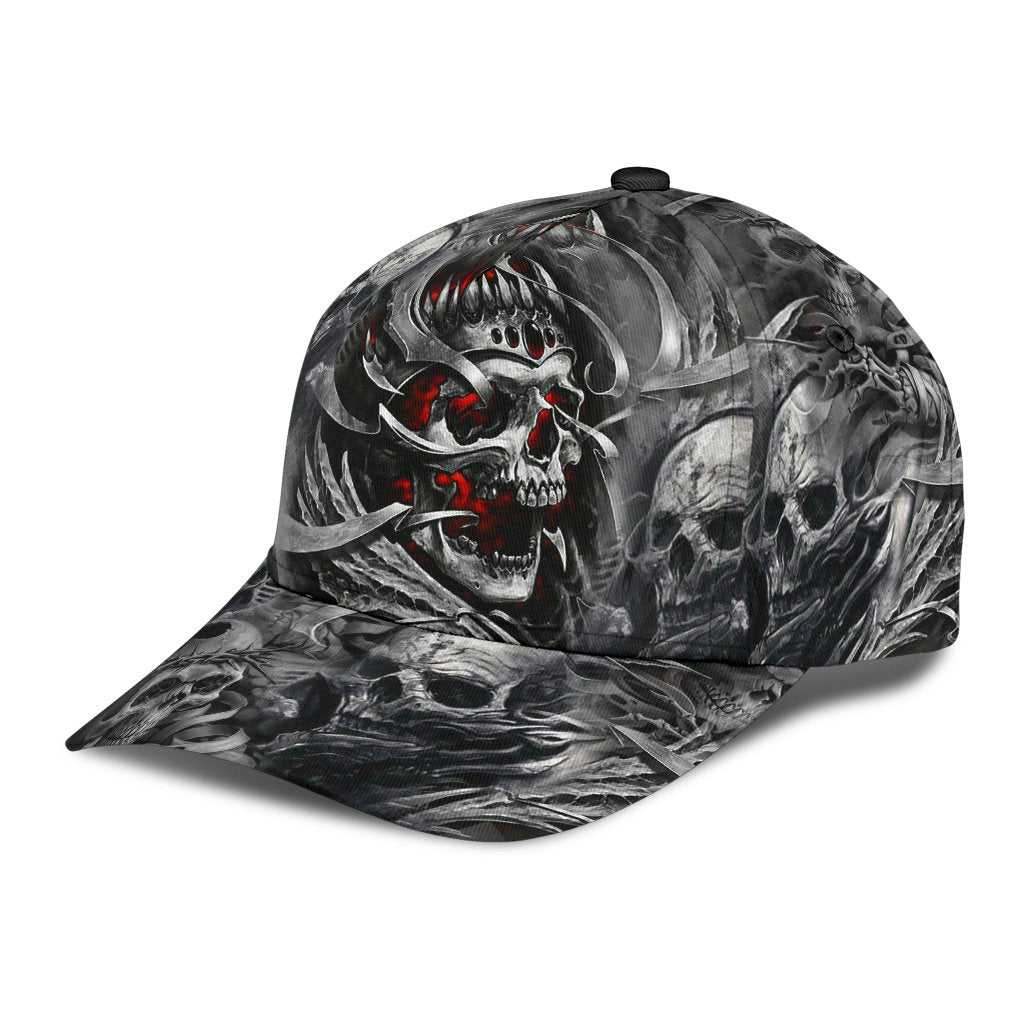 3D All Over Printed Baseball Cap With Skull, Skull Cap Hat For Men And Women CO0661