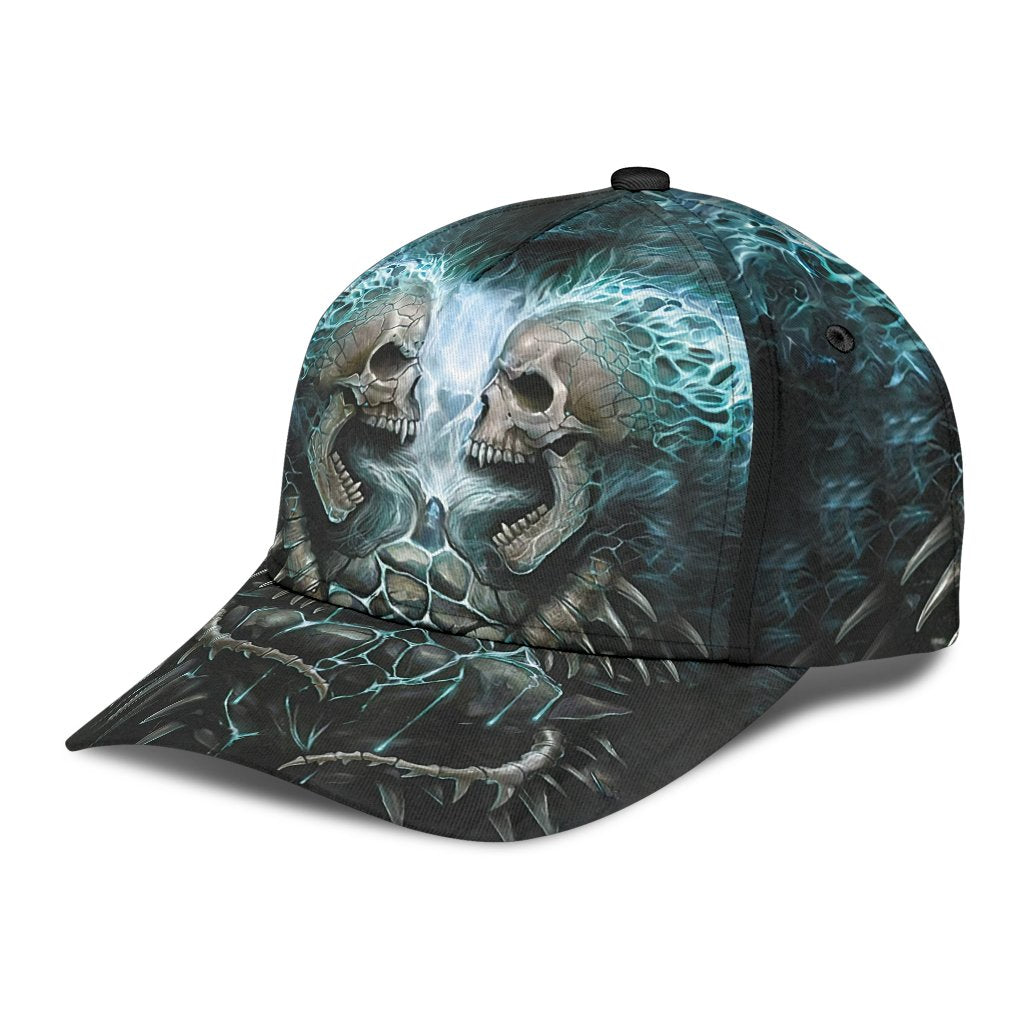 Skull Angry On Classic Cap Hat, 3D Full Printed Skull Cap CO0159