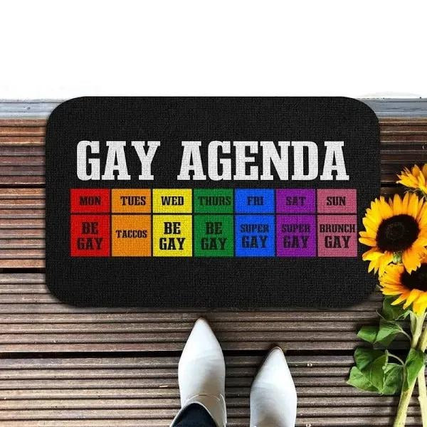 Pride Doormat Everyone Is Welcome Here, Lgbtq+ Pride Doormat, Lgbt Home Doormat LO1315