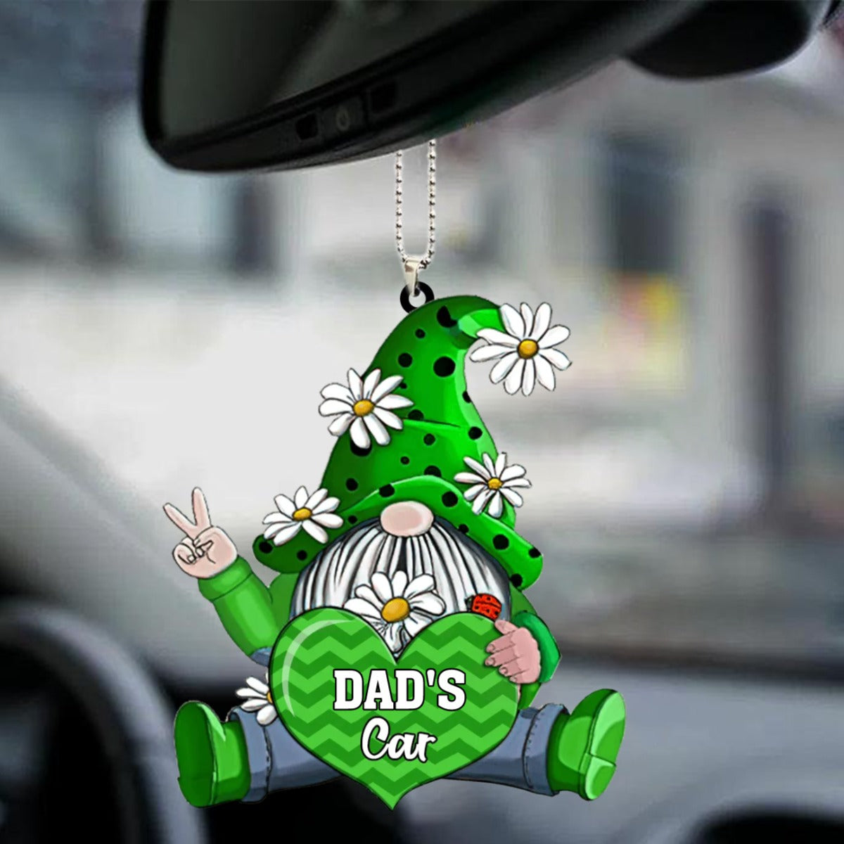 Personalized Shaped Car Acrylic Car Hanging Ornament Gnomes With Hearts Ornaments Interior Car SO1431