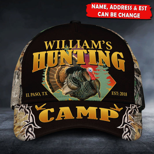 Personalized Turkey Hunting Camp Classic Caps, Father's Day Gift For Son Dad Husband CA0278