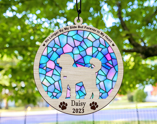 Dog Memorial Suncatcher, Loss of Dog Sympathy Gift for Dog Lovers, Dog Memorial Gifts for Dog Lover, Dog Gifts, Colorful Window Hangings OA0219