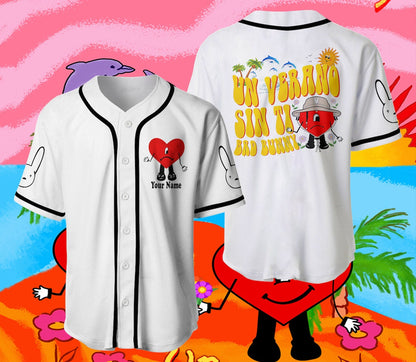 Exclusive Bad Bunny Jersey, Un Verano Sin Ti Jersey, Puerto Rico, Kids Summer Baseball Jersey, Bad Bunny Summer Shirts, Bad Bunny Jersey 4 SO0030