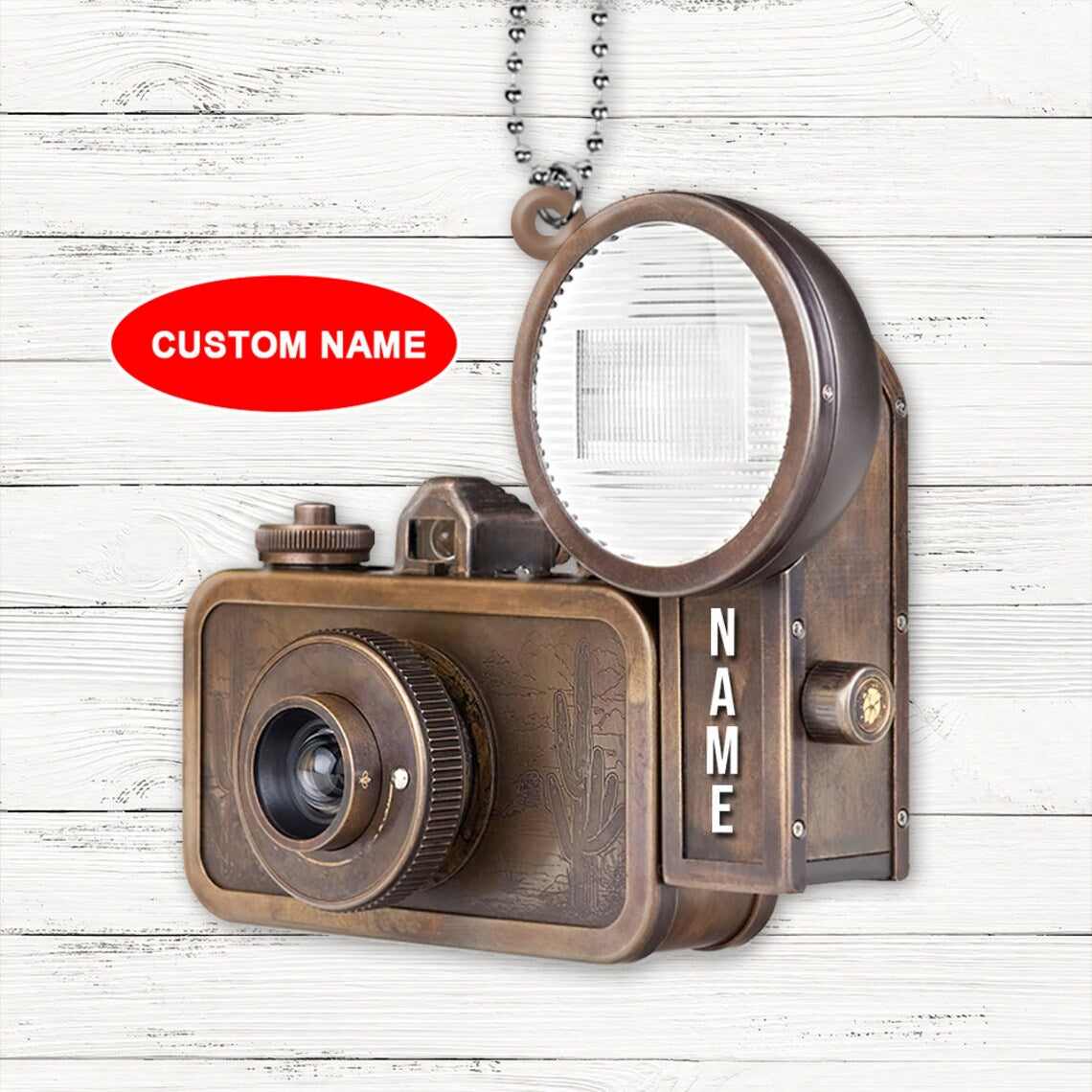 Personalized Camera Ornament, Camera Christmas Ornament, Camera Car Ornament, Cameraman Xmas Ornament, Photographer Ornament Gift OO1622