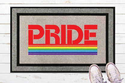 Pride Door Mat, Lgbtq Pride Door Mat, Rainbow Doormat, Ally Support Lgbtq Door Mat LO1399