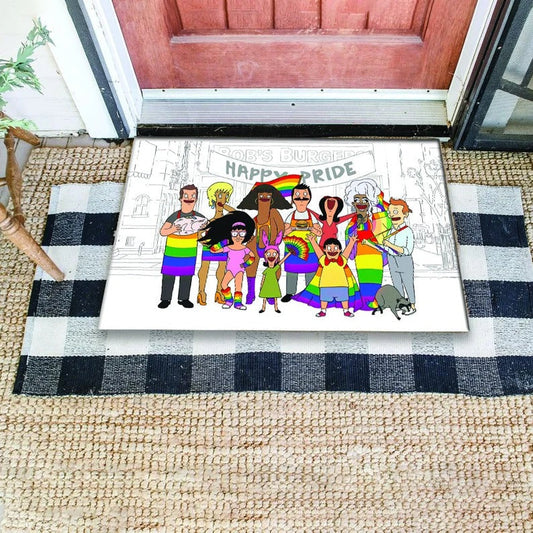 Lgbt Doormat All Are Welcome Here Doormat Lesbian Pride Doormat LO1369