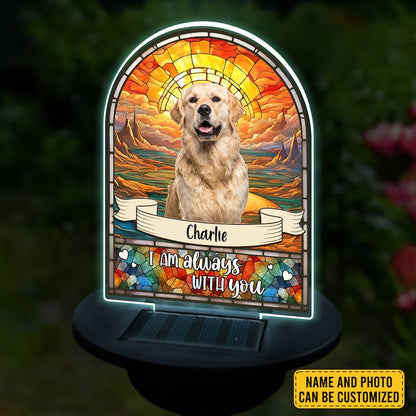 Custom Loss of Pet I'm Always With You Photo Solar Garden Light, Personalized Pet Memorial Light, Pet Remembrance Gift, Pet Sympathy Gift ET0012