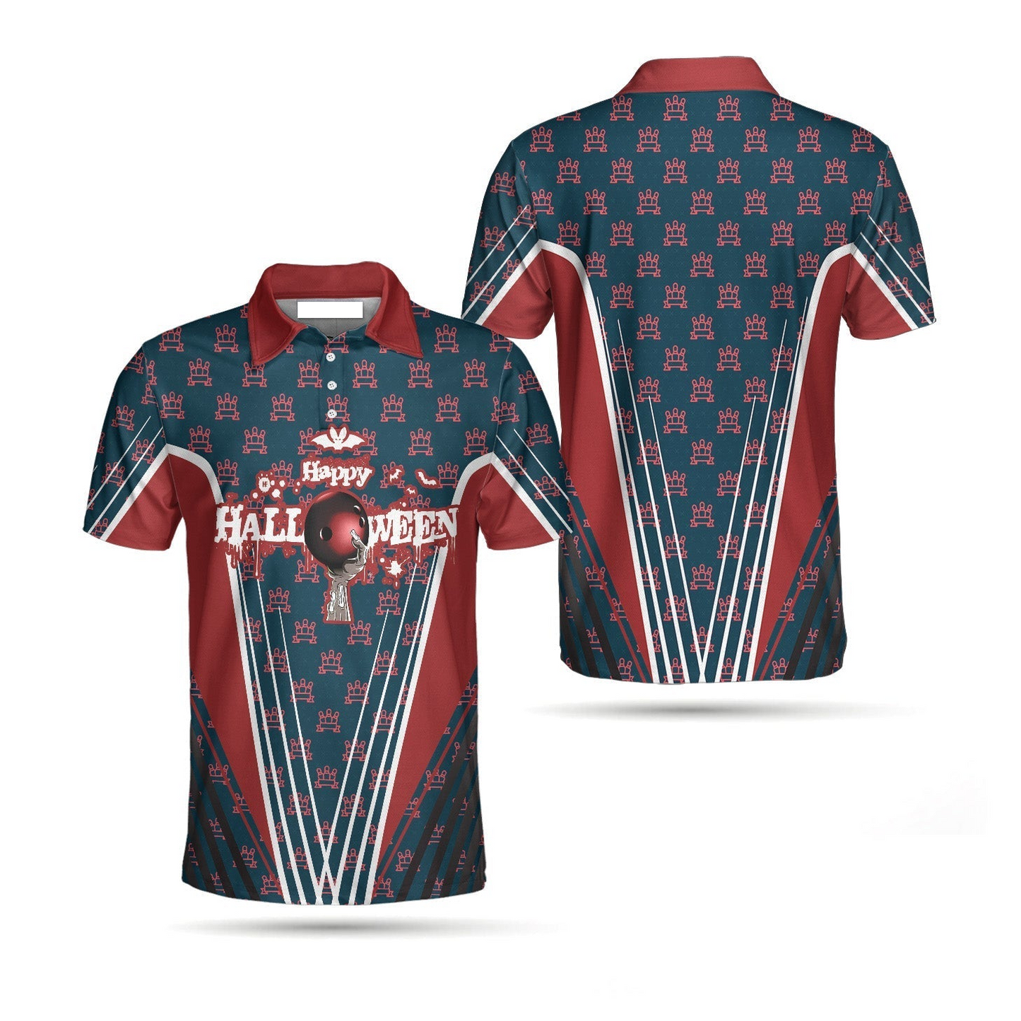 Custom Halloween Bowling Polo Shirts BO0266