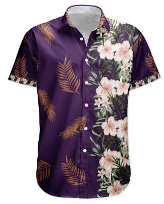 Hibiscus Tropical Line Vintage Funny Face Aloha Shirts - Custom Photo Hawaiian Shirts HA0020