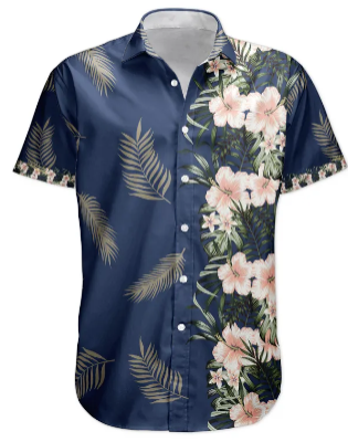 Hibiscus Tropical Line Vintage Funny Face Aloha Shirts - Custom Photo Hawaiian Shirts HA0020