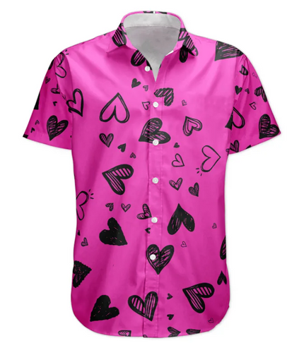 Funny Heart Custom Face Valentine's Day Gift - Custom Photo Hawaiian Shirts HA0028