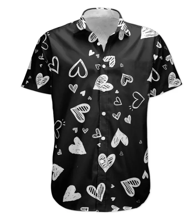 Funny Heart Custom Face Valentine's Day Gift - Custom Photo Hawaiian Shirts HA0028