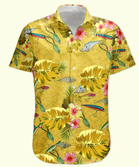 Custom Photo Fishing Bass Fish For Men, Husband - Custom Photo Hawaiian Shirt HA0053