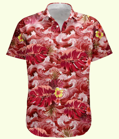 Custom Face Funny Photo For Men, Husband Big Wave - Custom Photo Hawaiian Shirt HA0064