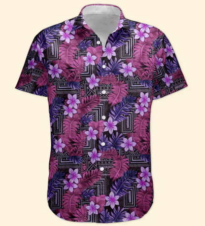 Kapa Hawaiian Pattern Tropical Aloha Shirts With Face - Custom Photo Hawaiian Shirts HA0071