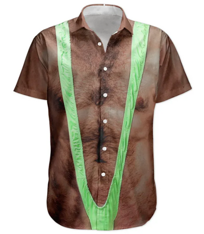 Men Sling Swimsuit Funny Ugly Hawaiian Shirt - Personalized Hawaiian Shirt HA0080