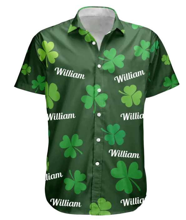 St.Patrick's Day Irish Shamrock Vintage Aloha Shirt - Custom Hawaiian Shirts HA0086