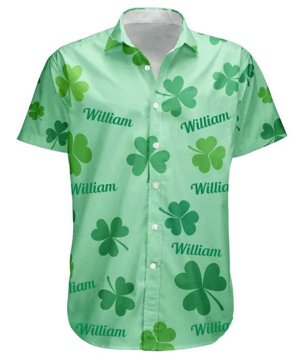 St.Patrick's Day Irish Shamrock Vintage Aloha Shirt - Custom Hawaiian Shirts HA0086