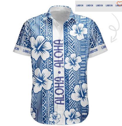 Aloha Vintage Hibiscus Tropical Pattern Gift For Men Family - Custom Hawaiian Shirts HA0095