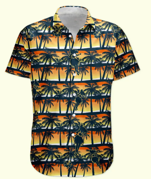 Tropical Beach Sence Hula Dance Sunset Aloha Shirts - Custom Photo Hawaiian Shirts HA0100