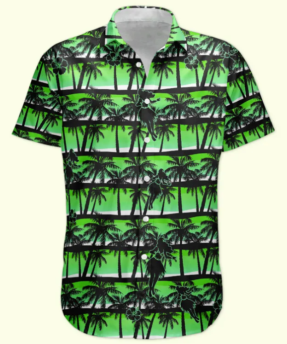 Tropical Beach Sence Hula Dance Sunset Aloha Shirts - Custom Photo Hawaiian Shirts HA0100