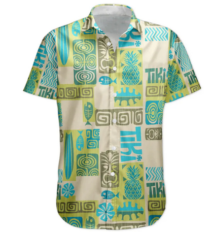 Customize Face With Exotic Tiki Pattern - Custom Photo Hawaiian Shirts HA0119