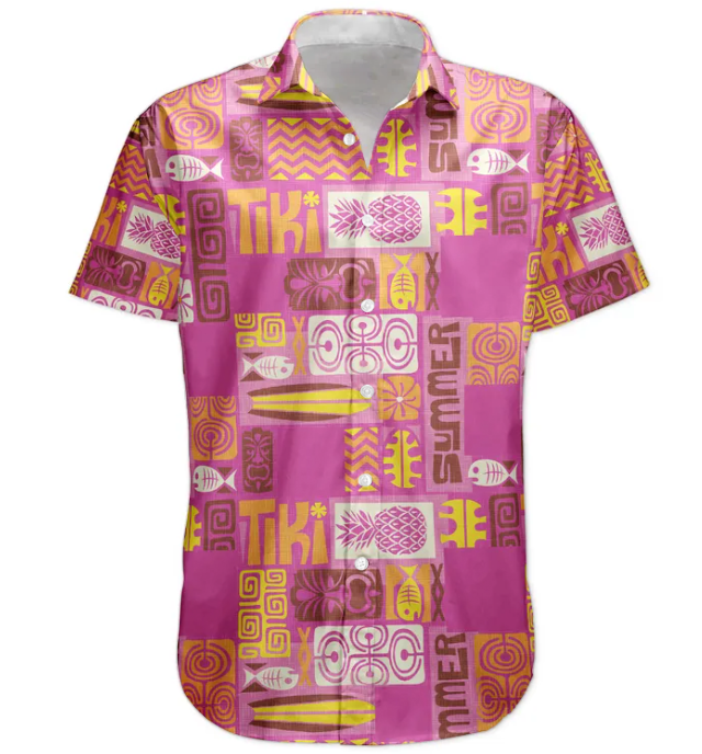 Customize Face With Exotic Tiki Pattern - Custom Photo Hawaiian Shirts HA0119