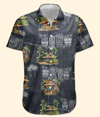 Custom Photo Tiki Summer Family Friends Boss - Custom Photo Hawaiian Shirts HA0125