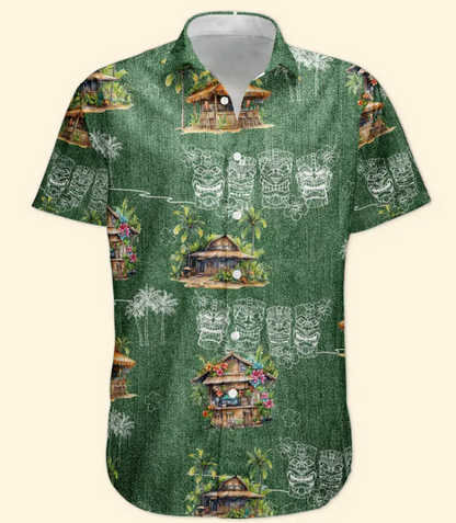 Custom Photo Tiki Summer Family Friends Boss - Custom Photo Hawaiian Shirts HA0125