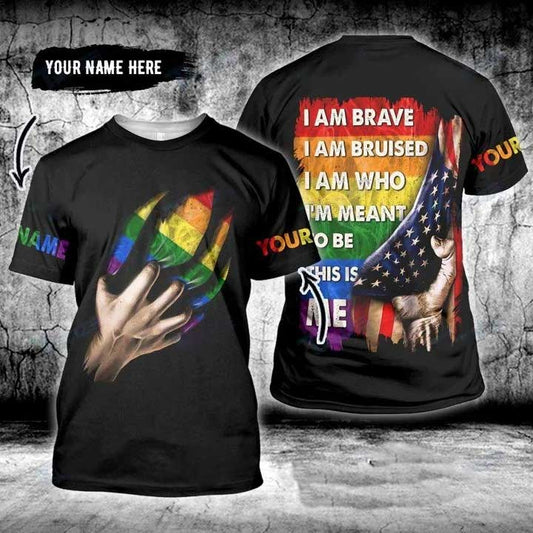 Personalized Lgbt Pride 3D T Shirt, All Over Printed Shirt, Gaymer Tshirt, 3D Lesbian Shirt For Pride Month LO0865