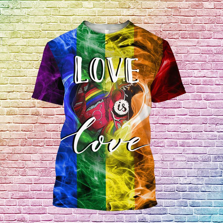 T Shirt For Gaymer, Love Is Love 3D Shirt For Pride Month, Gift For Gay Man LO0775