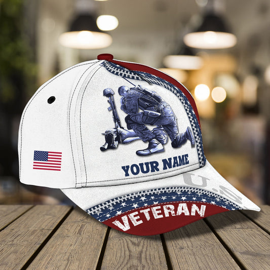 3D Classic Cap Veteran Personalized Name Cap 118 Lasfour CA2492