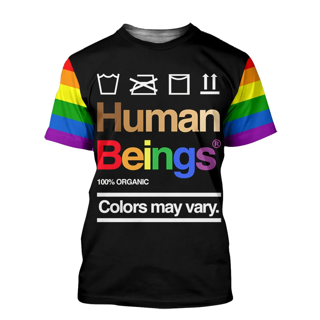 LGBT 3D Shirt Human Beings Pride For LGBT Community, Gay Pride 3D Shirt LO0649