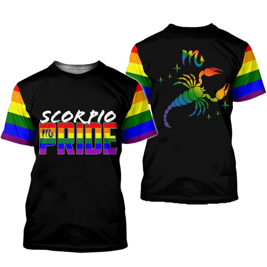 Pride Scorpio Shirt, LGBT Pride Scorpio Shirts, Gay Pride Shirt LO0668