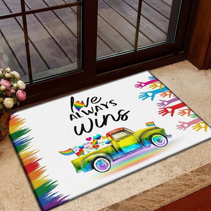 Lesbian Pride Doormat Everyone Is Welcome Here Doormat, Lgbt Doormat, Gay Pride Home Doormat LO1308