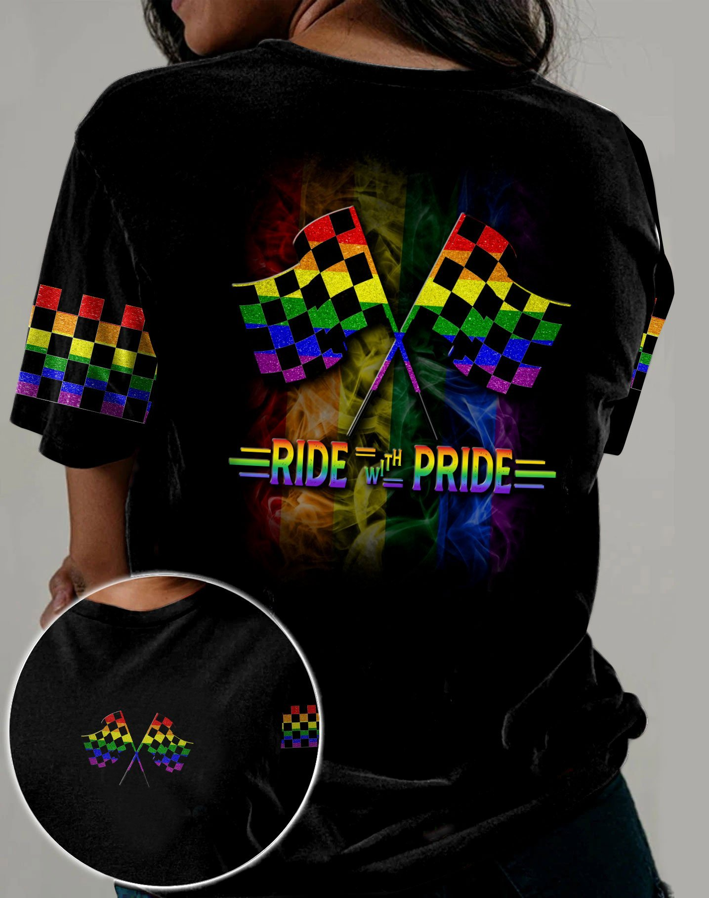 T Shirt Gift Gay Man, LGBT Ride With Pride 3D All Over Printed Shirt For LGBT Community, Gift For Gay Couple LO0705