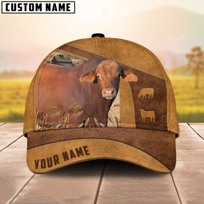 Red Brangus Custom Name Cap, Cattle Hat, Farm Baseball Hat, Cap Hat For Farmer Farm Lover CO1052