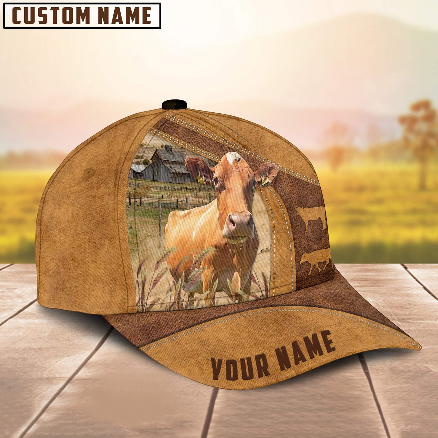 Personalized Name Guernsey Cattle Cap, Cattle Hat, Farm Baseball Hat, Cap Hat For Farmer Farm Lover CO1032