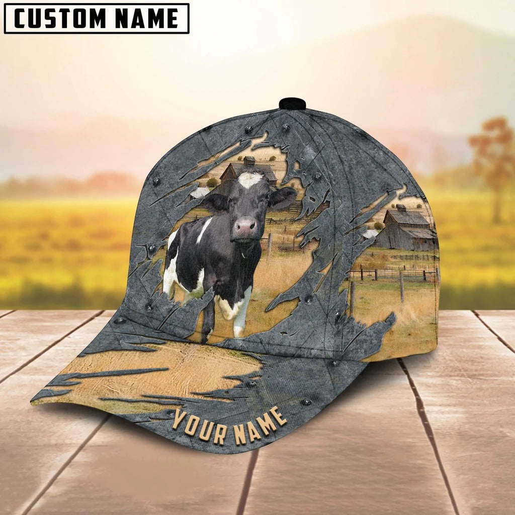 Customized Holstein 3D All Over Print Cap Hat For Adult, Cow Cap, Cow Hat Custom CO1061