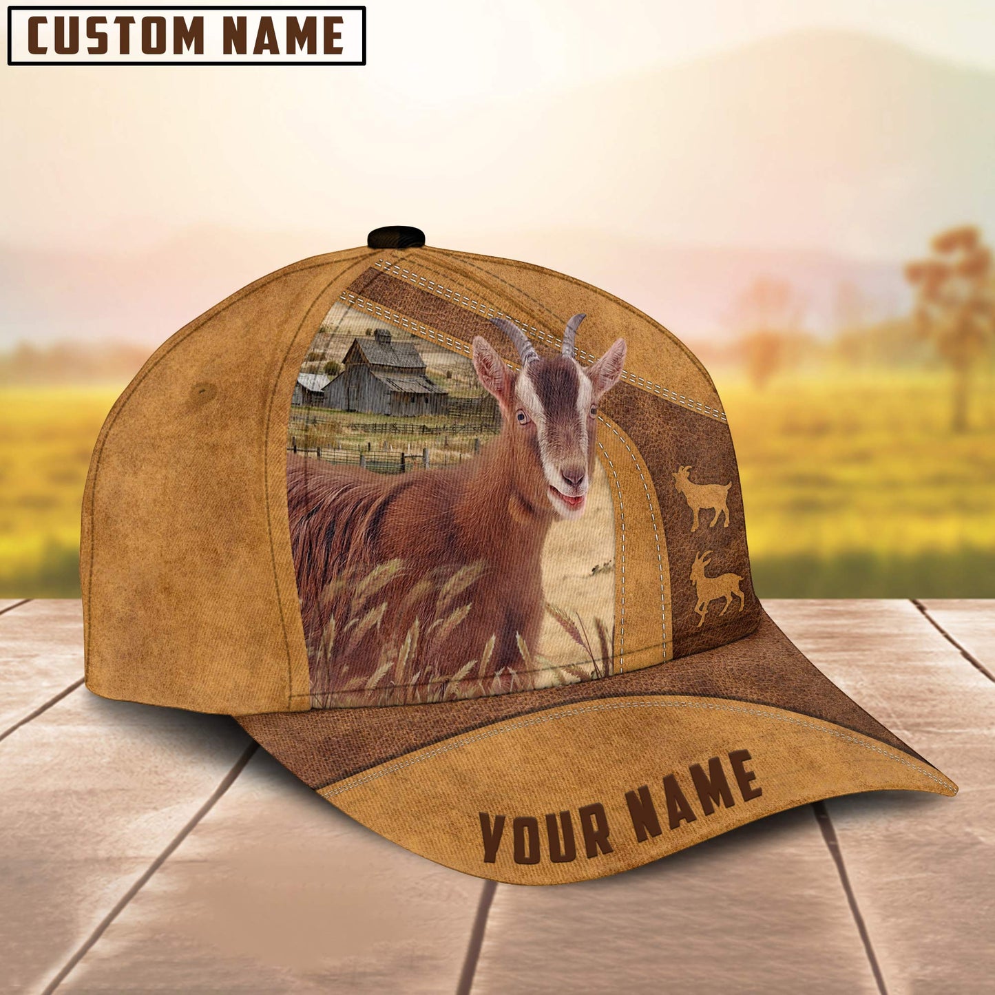 Personalized Goat Cap , Goat Hat, Farm Baseball Hat, Cap Hat For Farmer Farm Lover CO1037