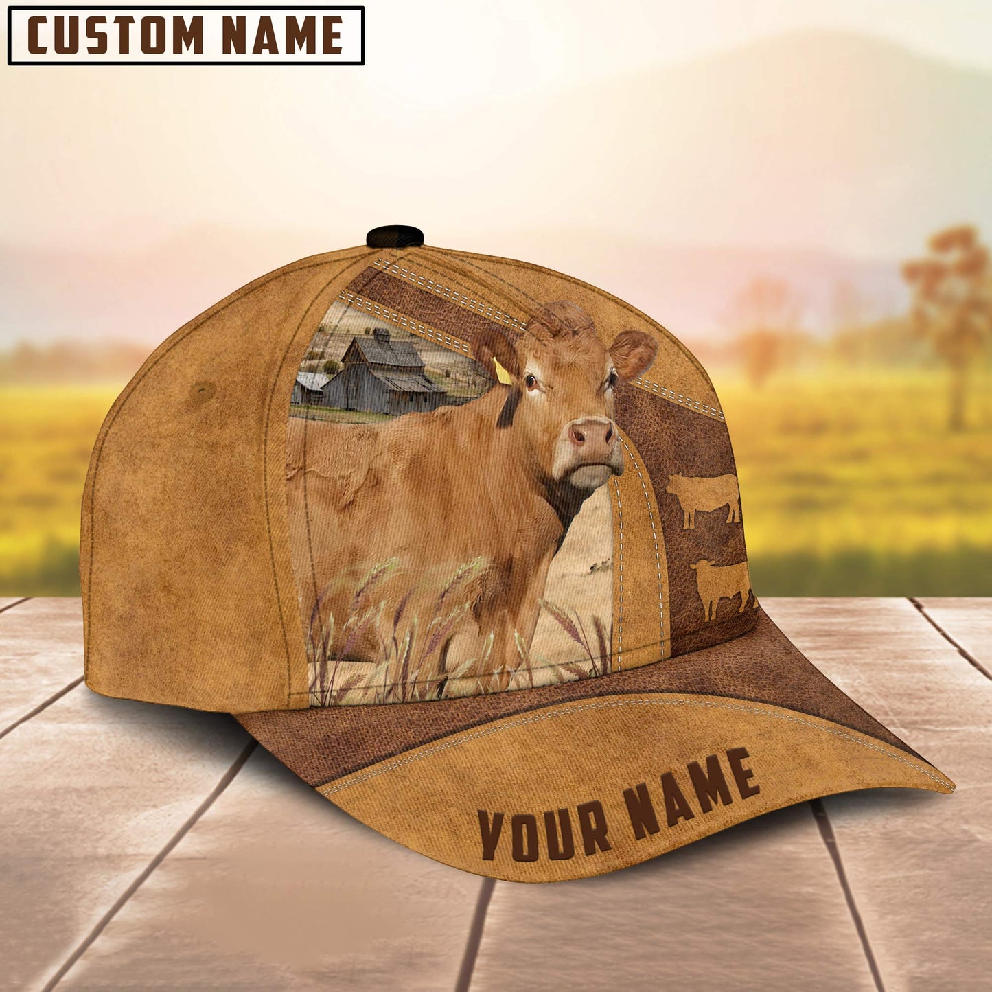 Custom Name Limousin Cattle Cap , Cattle Hat, Farm Baseball Hat, Cap Hat For Farmer Farm Lover CO1028
