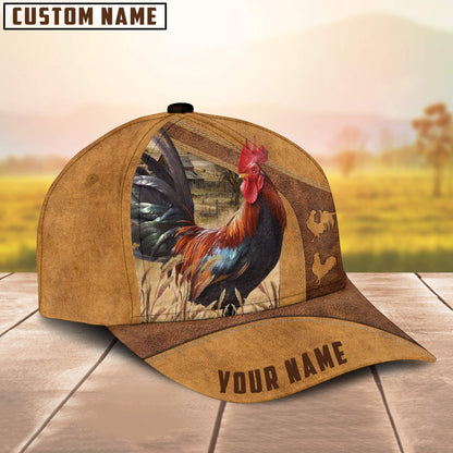 Custom Name Chicken Cap , Rooster Hat, Farm Baseball Hat, Cap Hat For Farmer Farm Lover CO1039